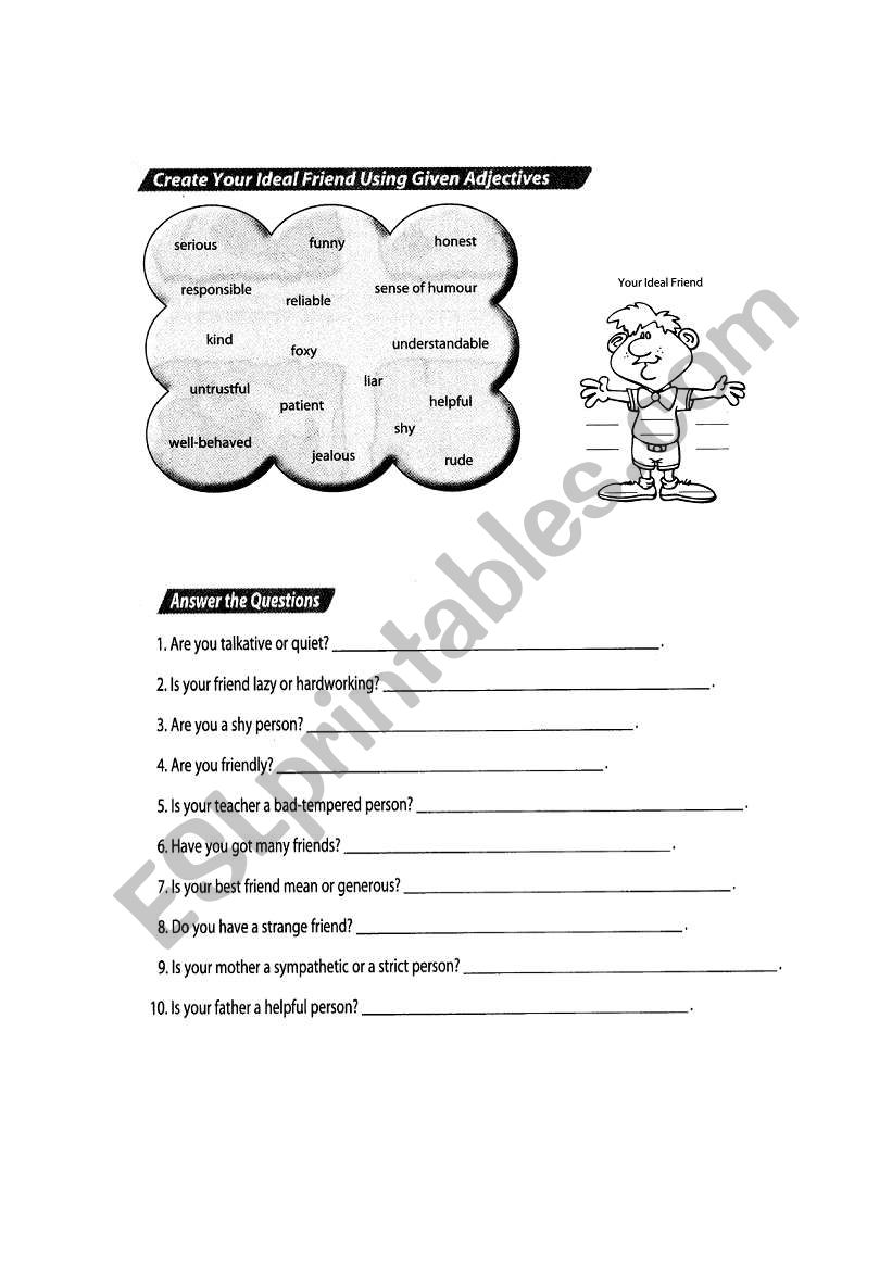 Describing People worksheet