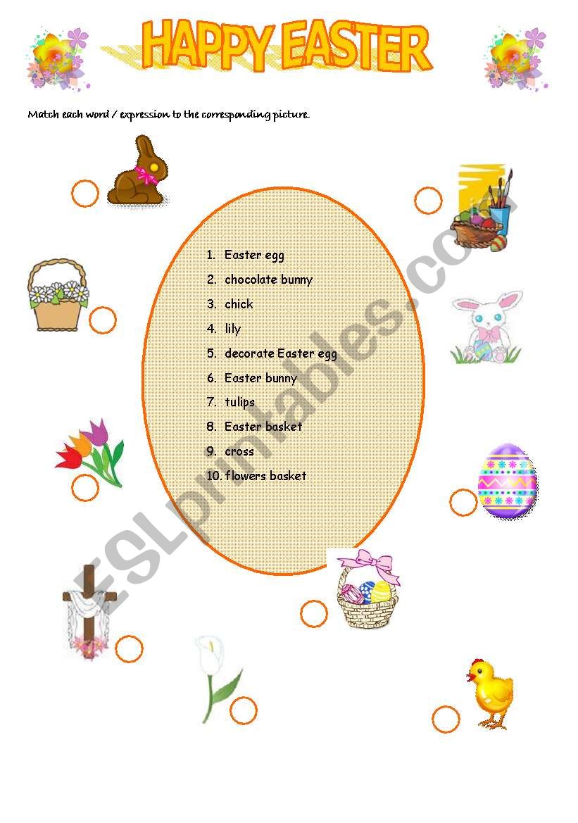 Happy Easter worksheet