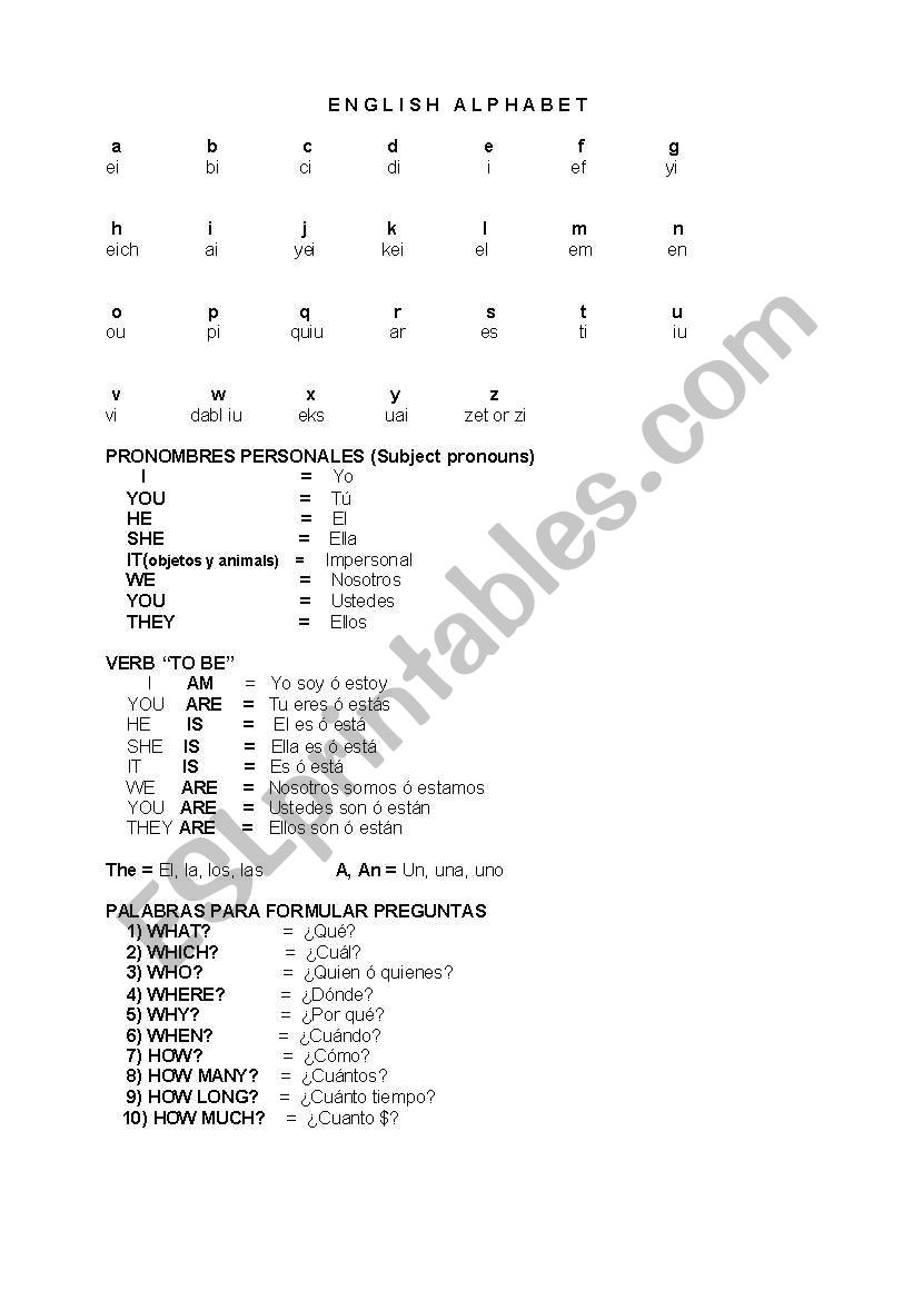 english worksheets alphabet