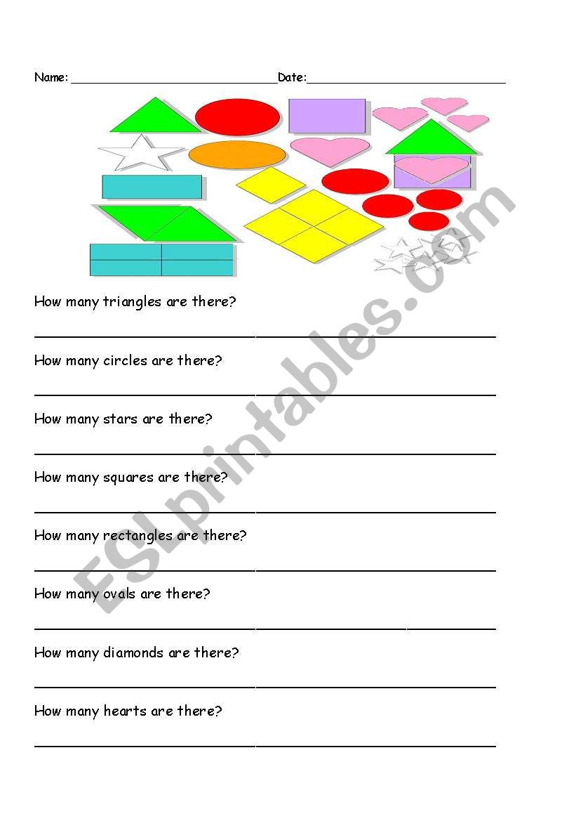 How Many Activity worksheet