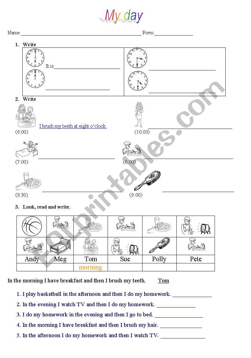 time worksheet