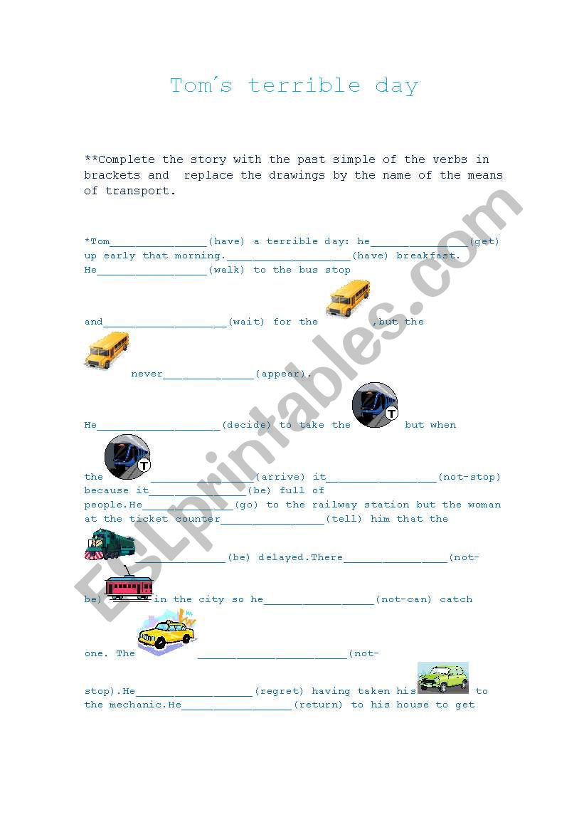 transports worksheet