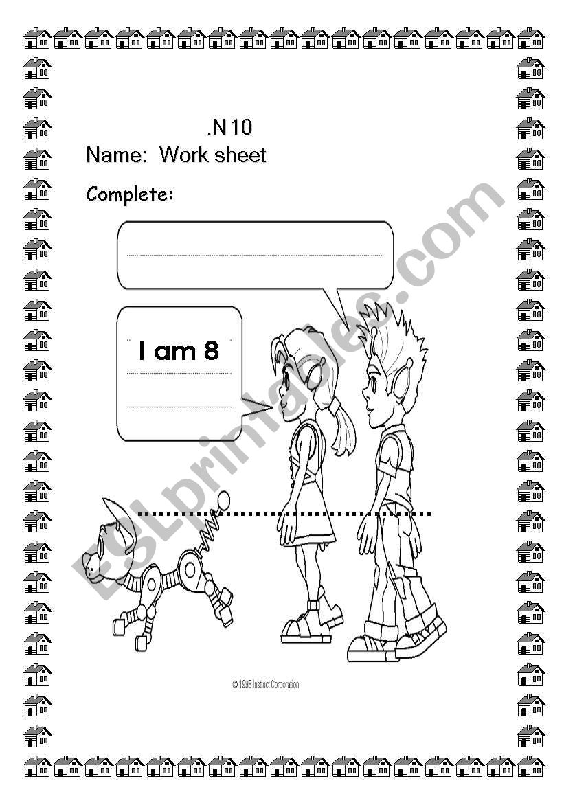 English Worksheets How Old Are You 