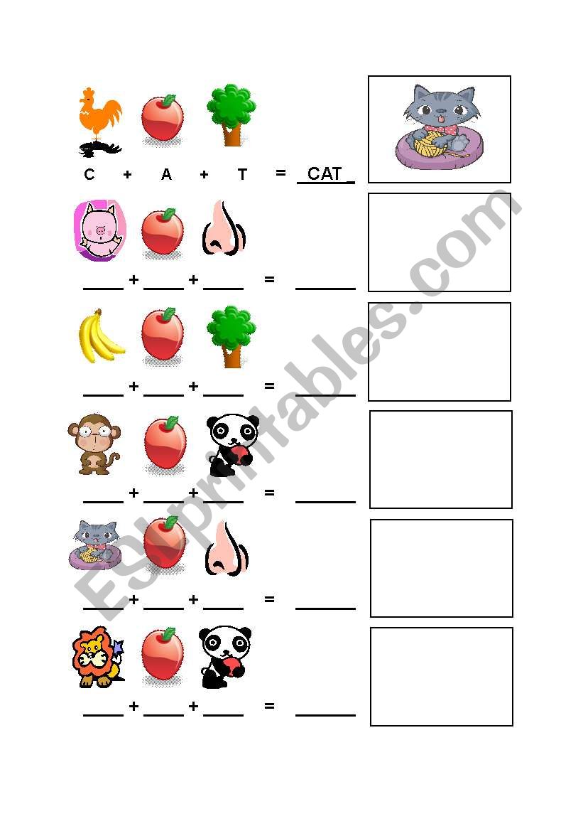 short vowel a worksheet