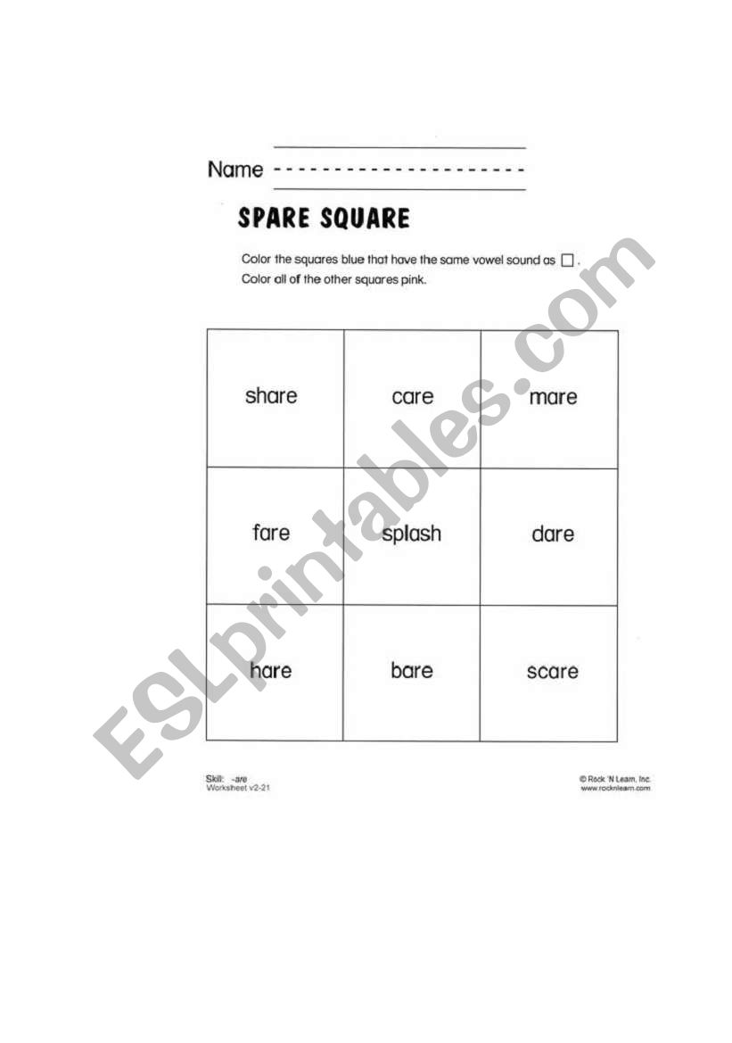 phonics worksheet