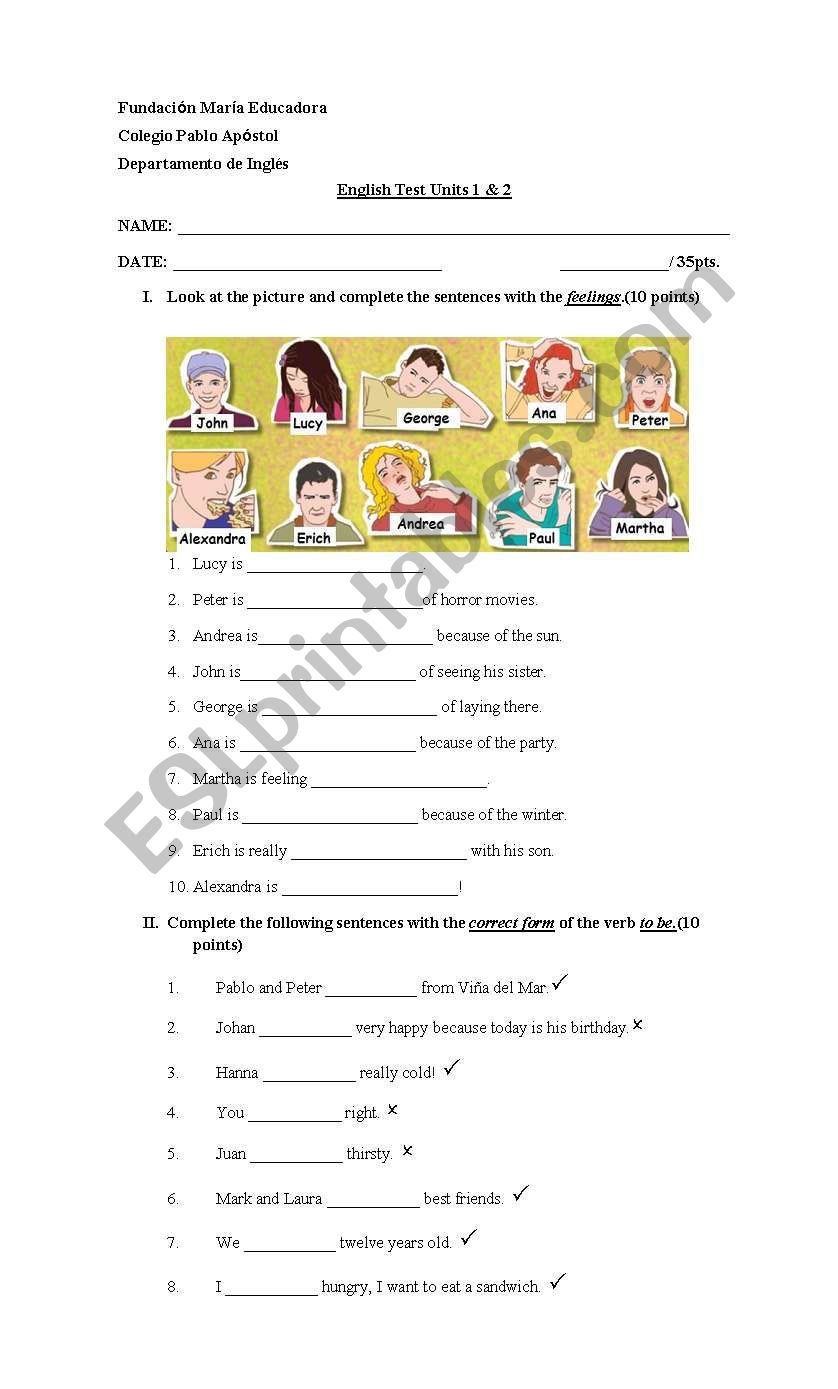 Test worksheet