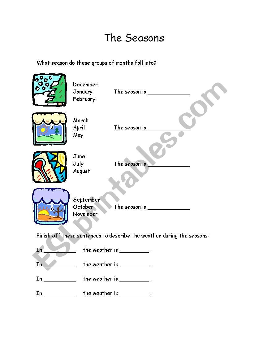 The Seasons worksheet