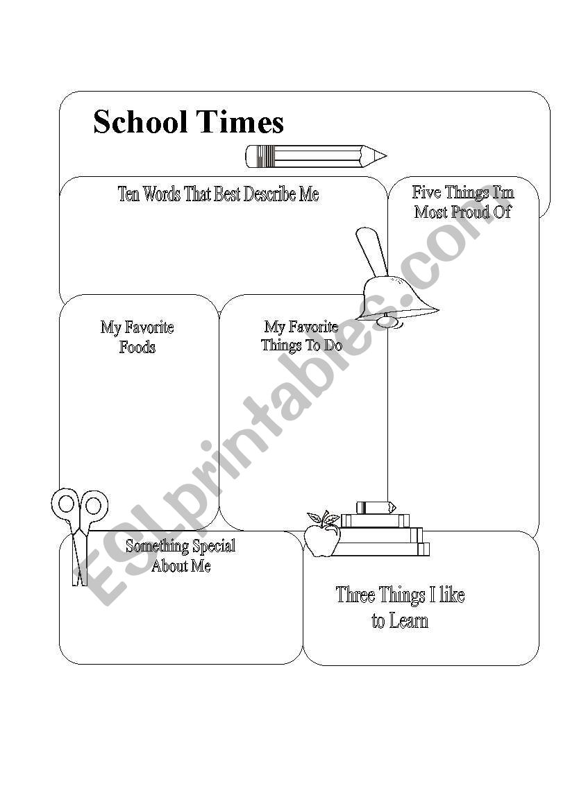 all about me worksheet