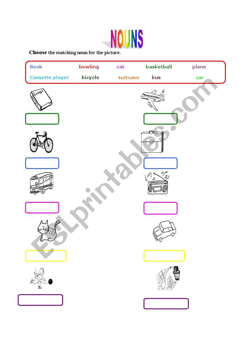 NOUNS worksheet