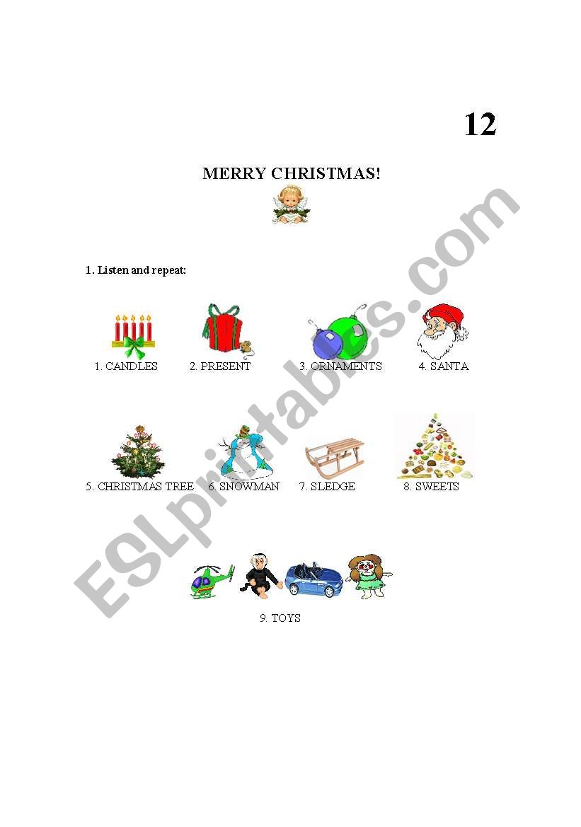 Christmas worksheet