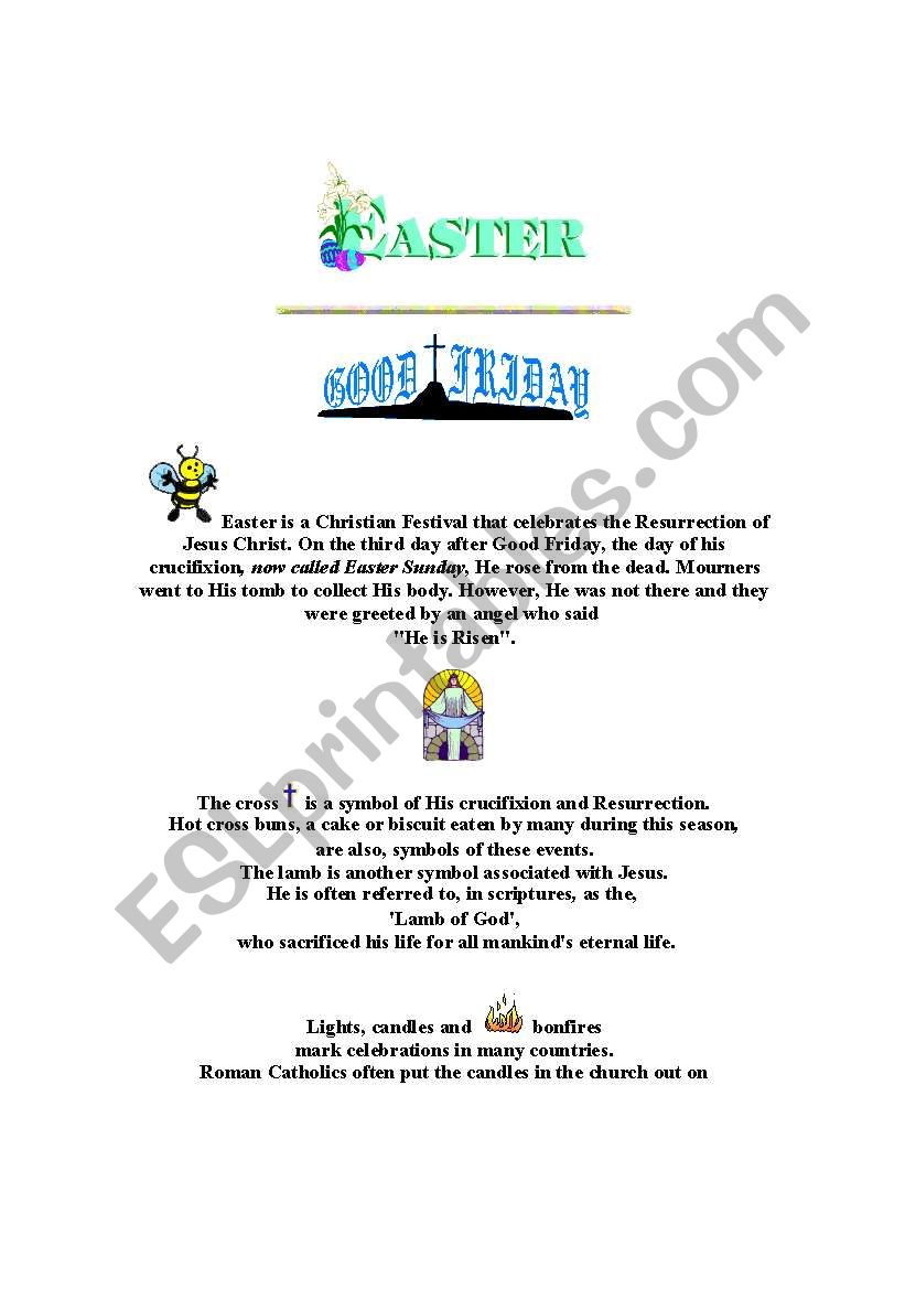 Easter is here worksheet