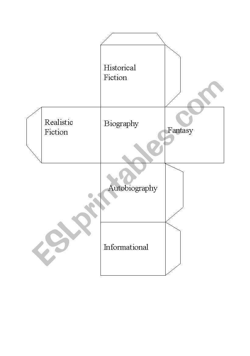 Genre Cube worksheet