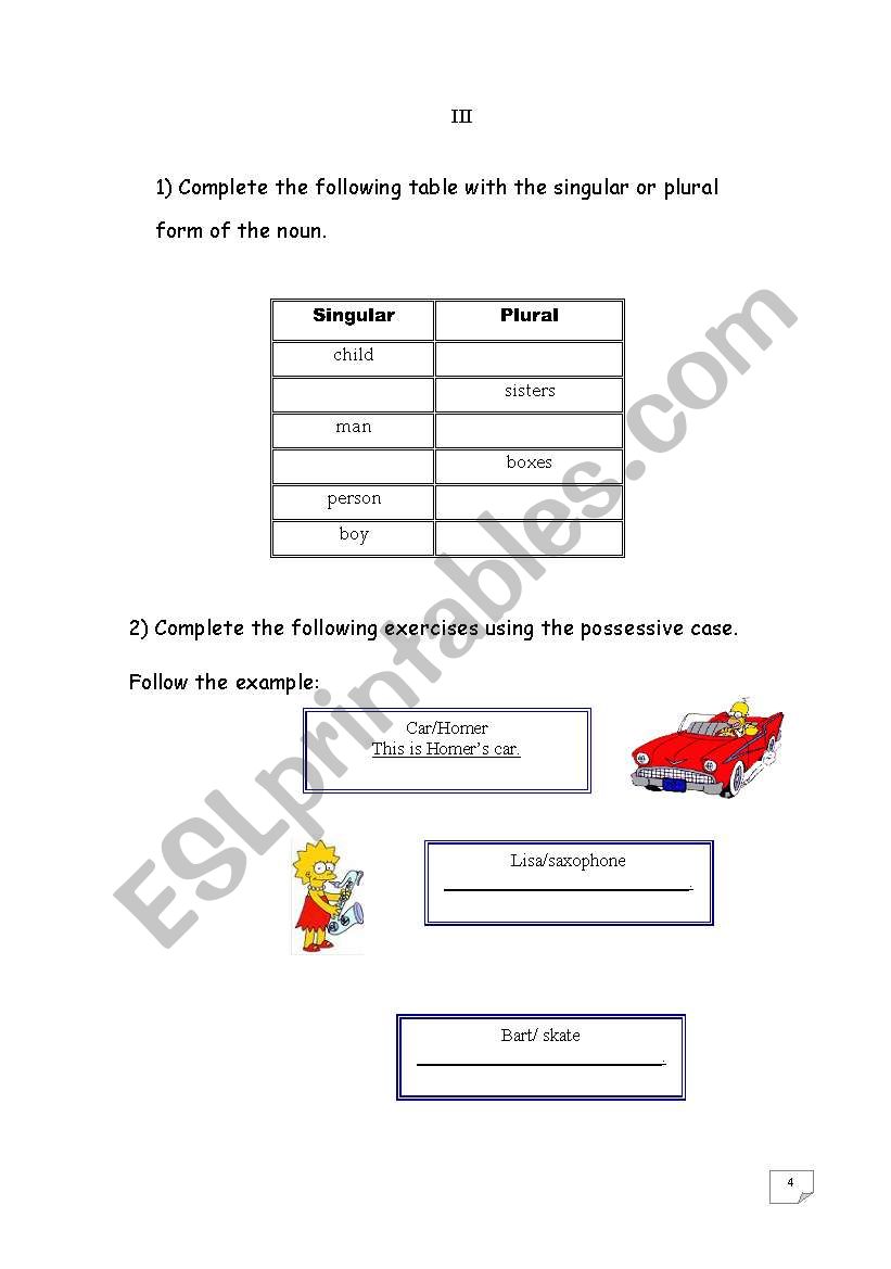 test page 4 family and jobs worksheet