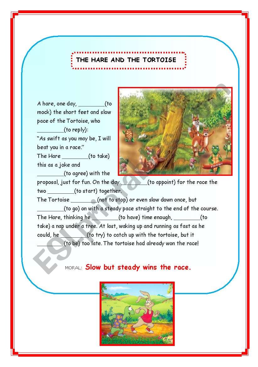 PAST SIMPLE - AESOP´S FABLES -PART2 - ESL worksheet by Rosario Pacheco