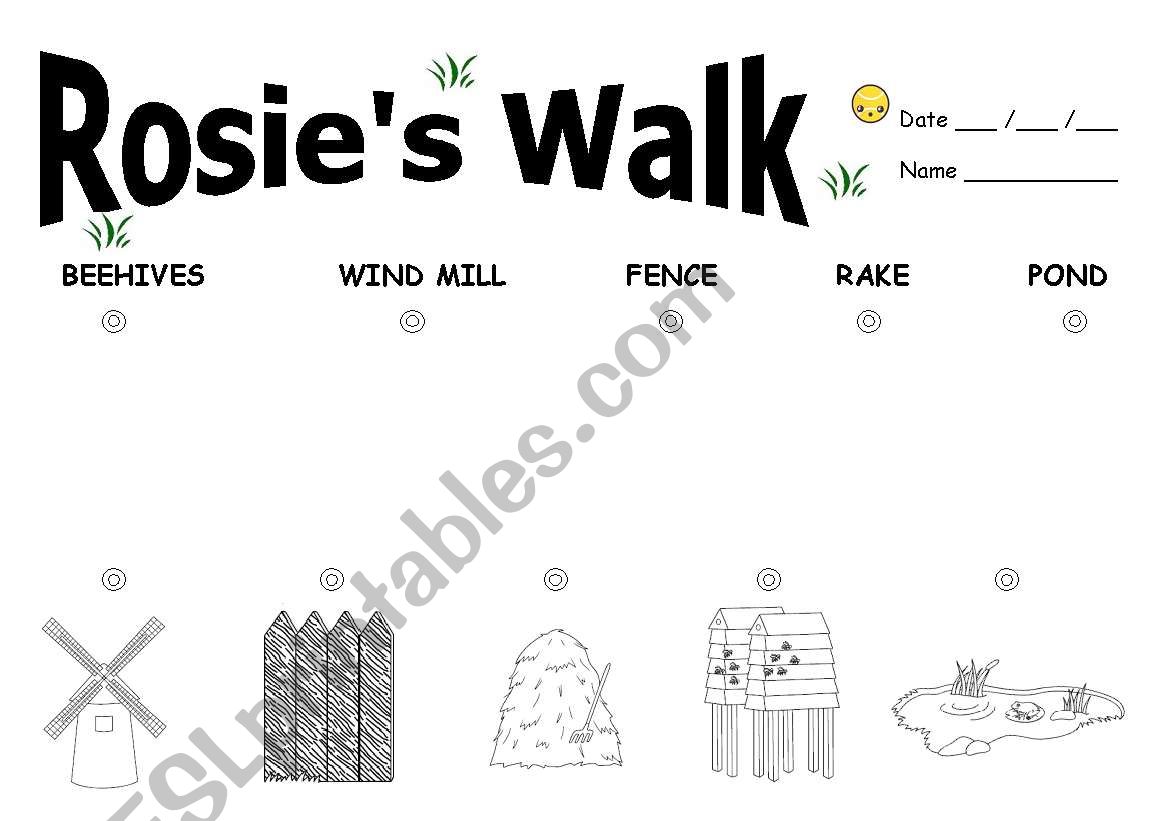Rosies Walk worksheet