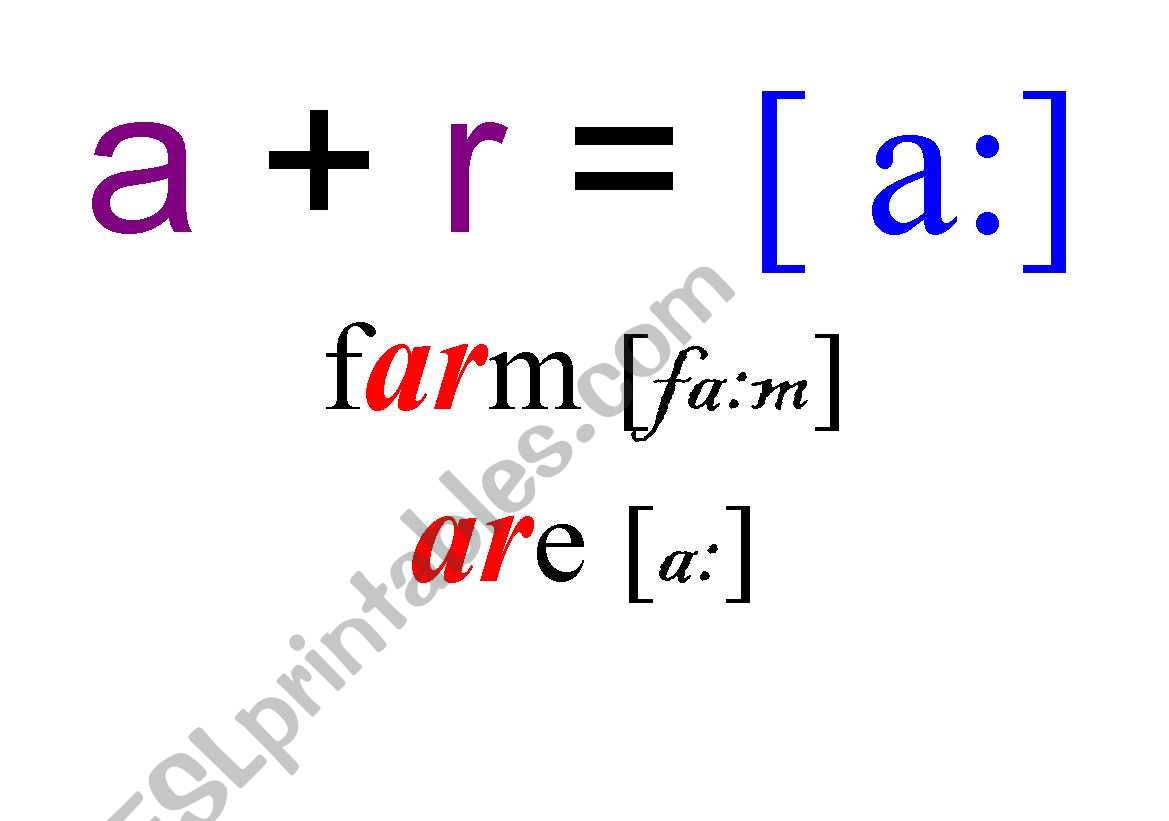  the  pronunciation of the letter pattern 