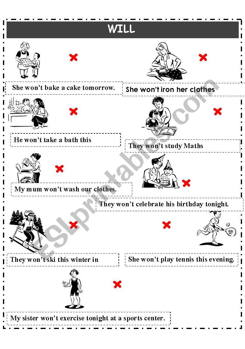 Future Negative ESL Worksheet By Samsunmustafa