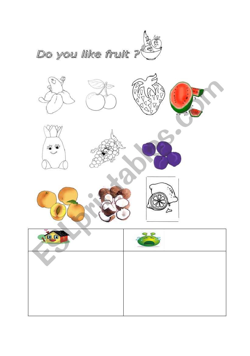 do you like...? worksheet