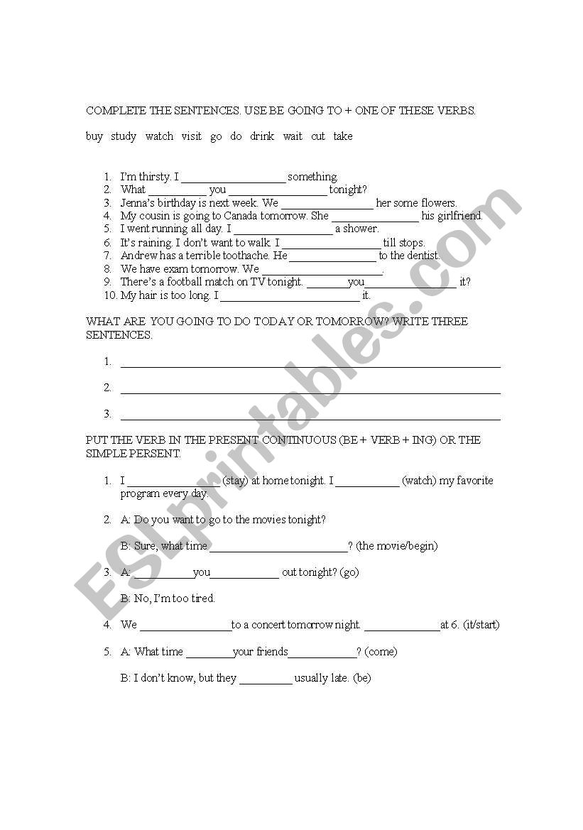 future tense worksheet