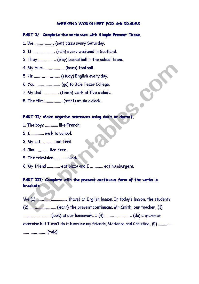 tenses-in-english-exercises