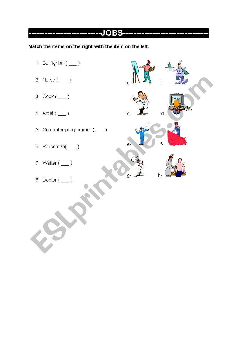 jobs worksheet