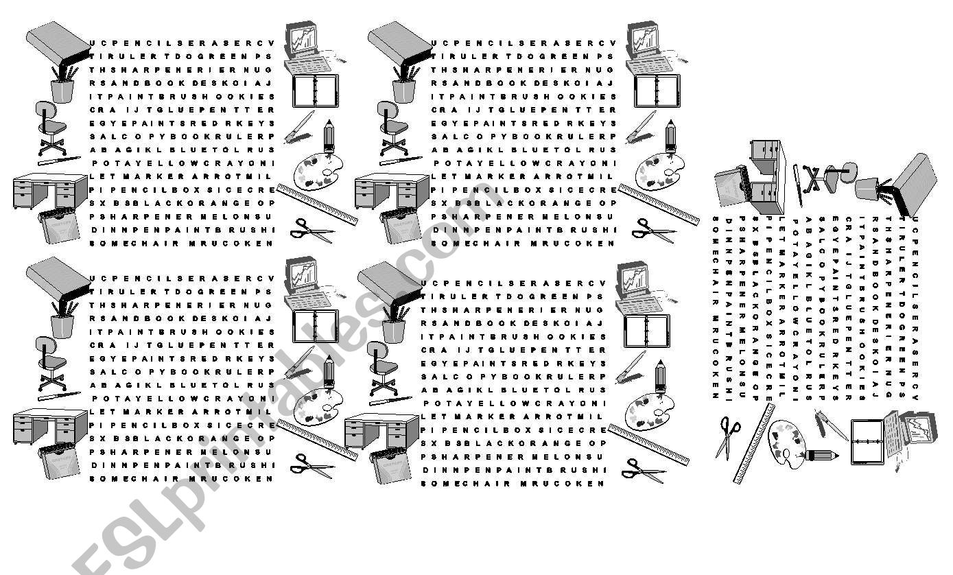 classroom objects letters soup