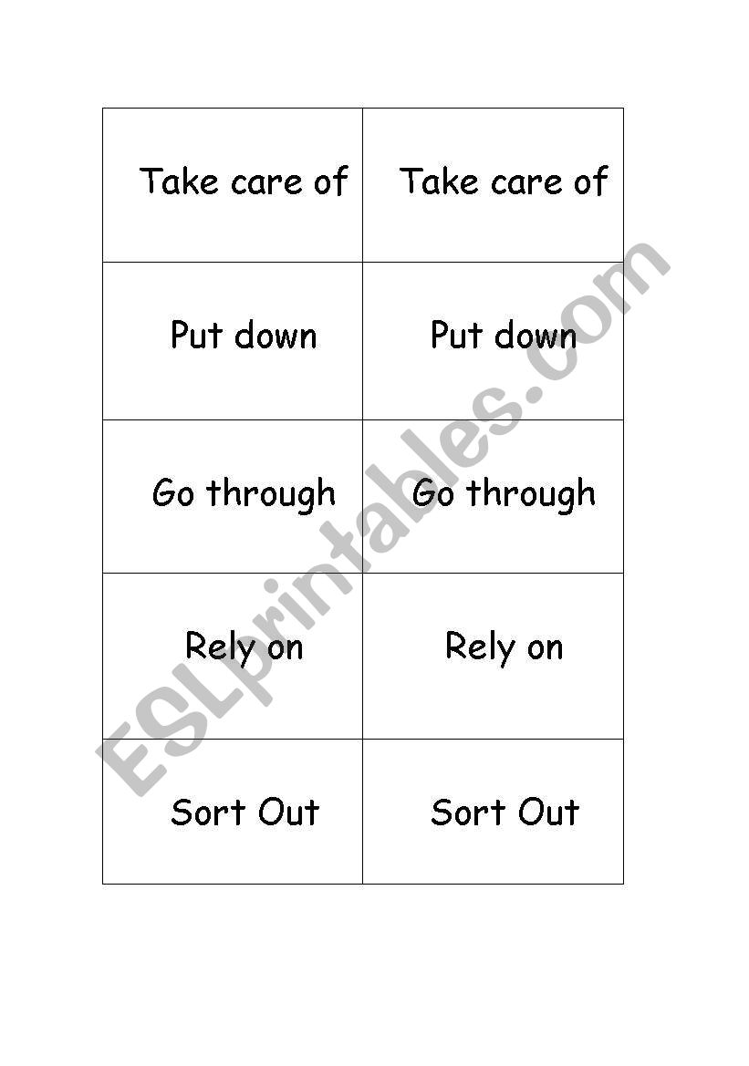 Phrasal verbs  worksheet