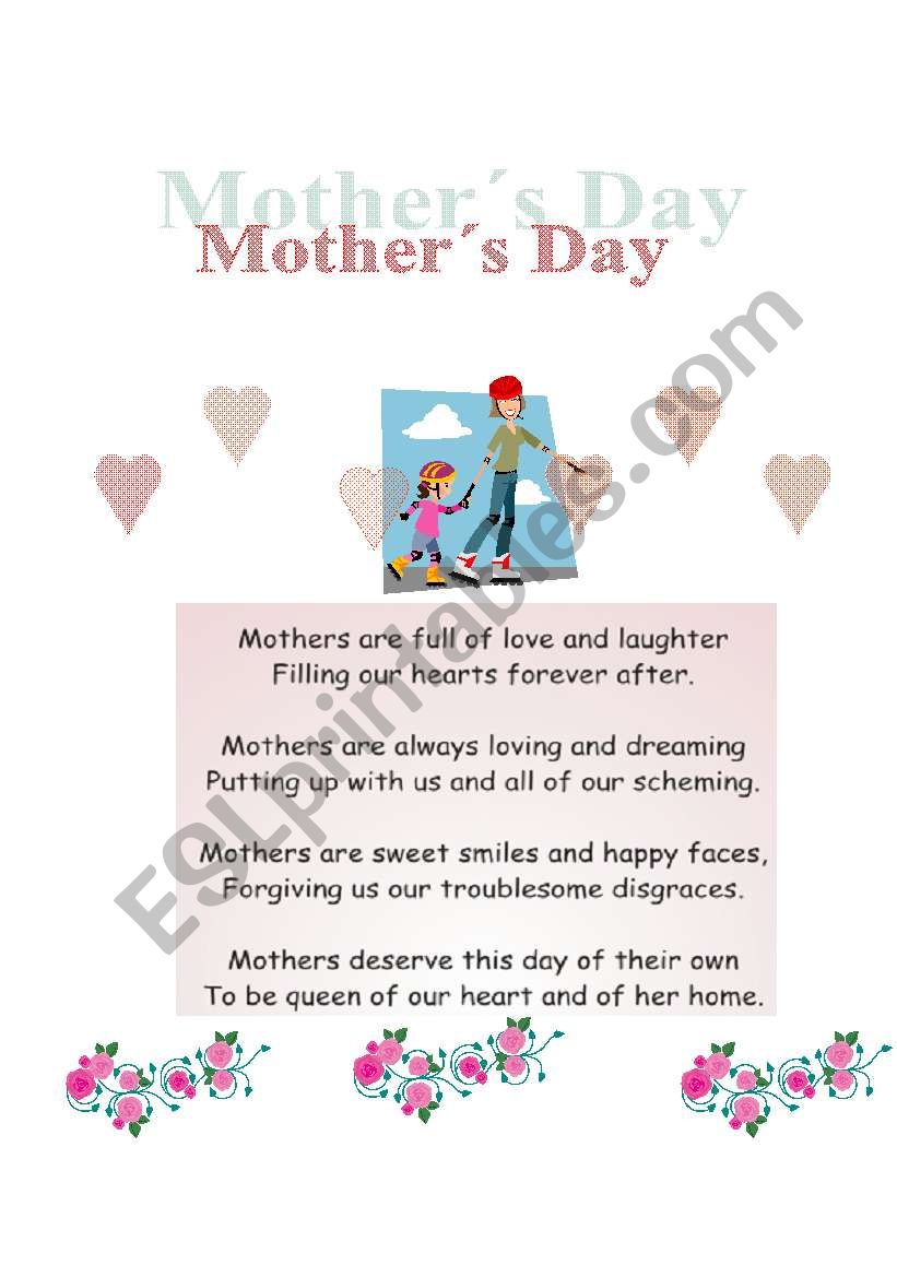 Mother´s Day Esl Worksheet By Maima