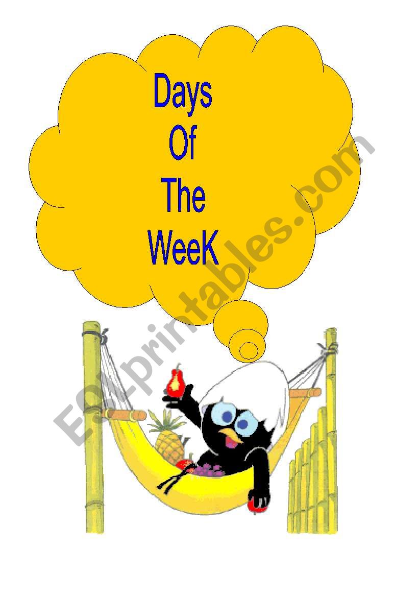 Days of teh Week 1/2 worksheet