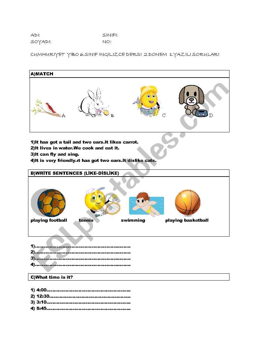 6th grade worksheet worksheet