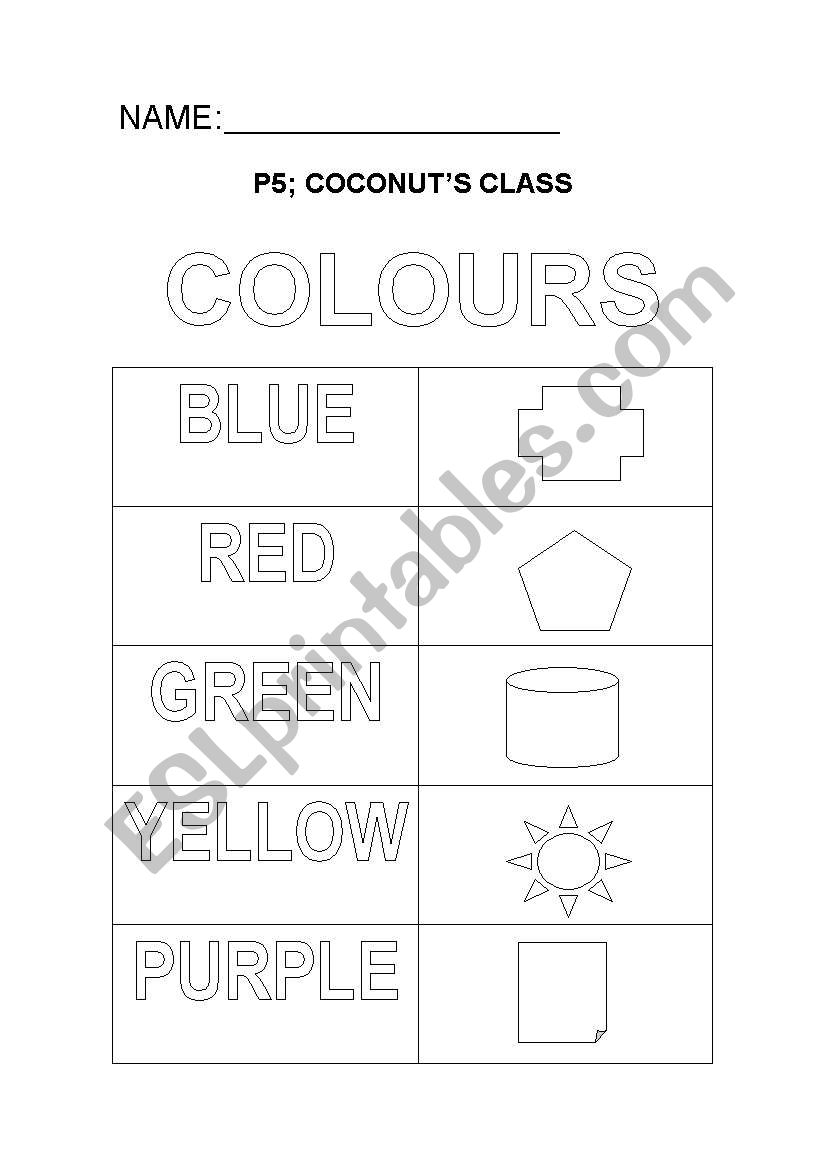 Shapes & Colours worksheet