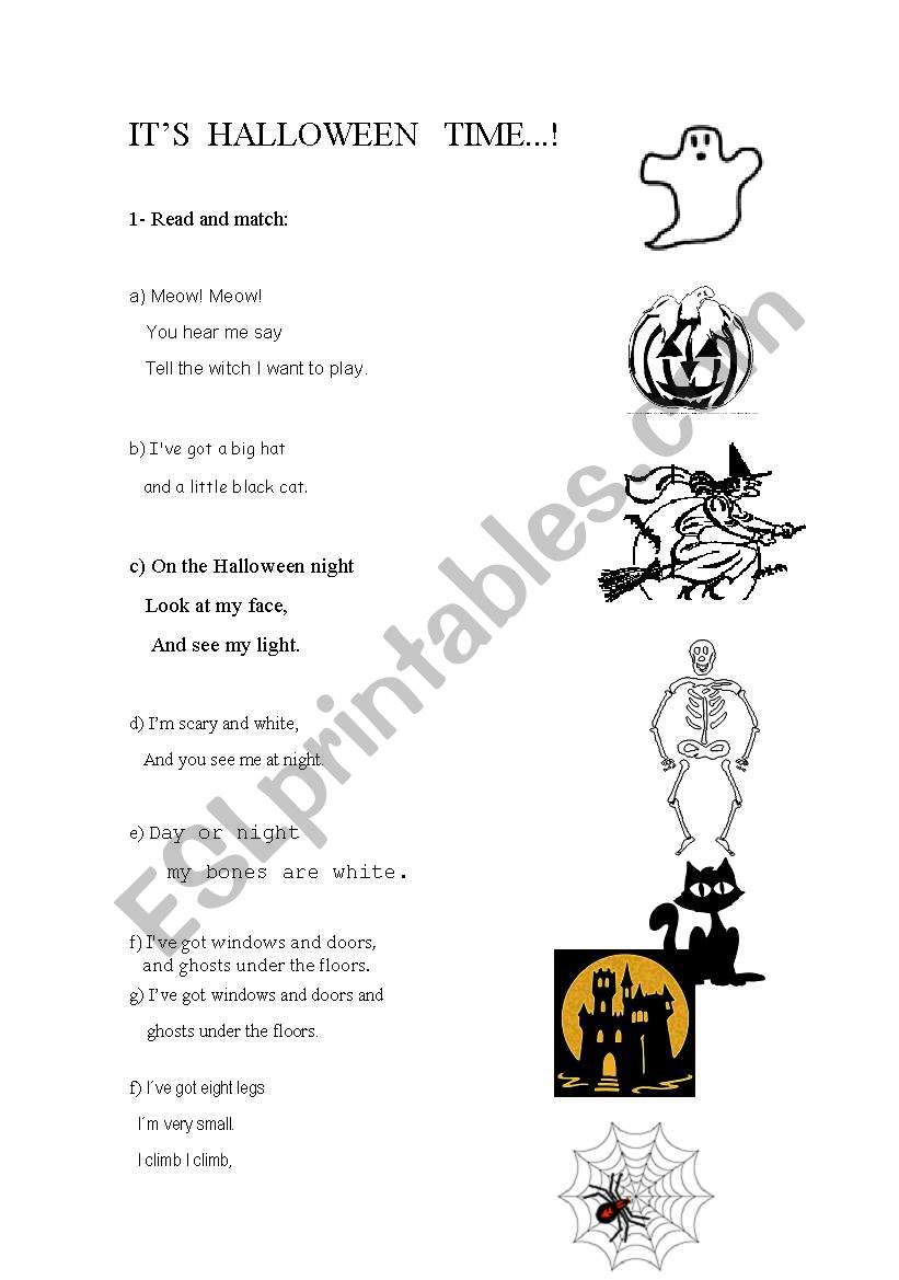 Halloween Rhymes worksheet