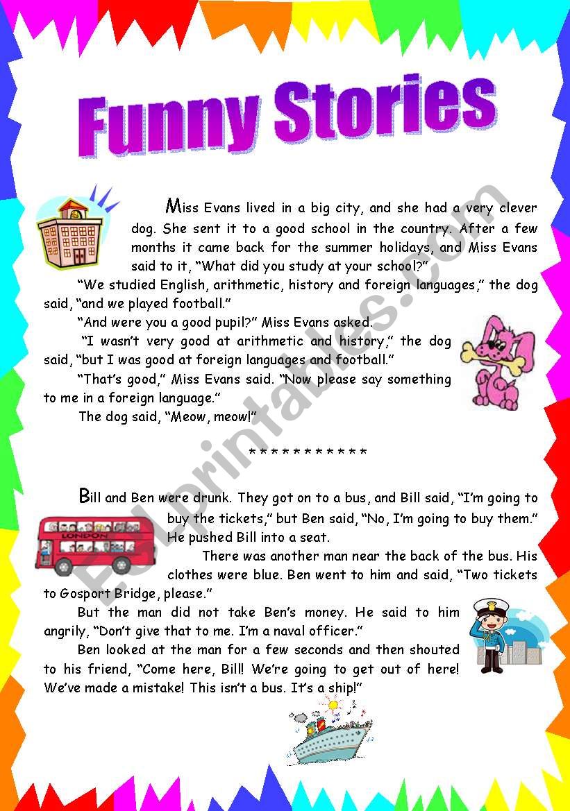 Funny Short Stories For 10 Year Olds