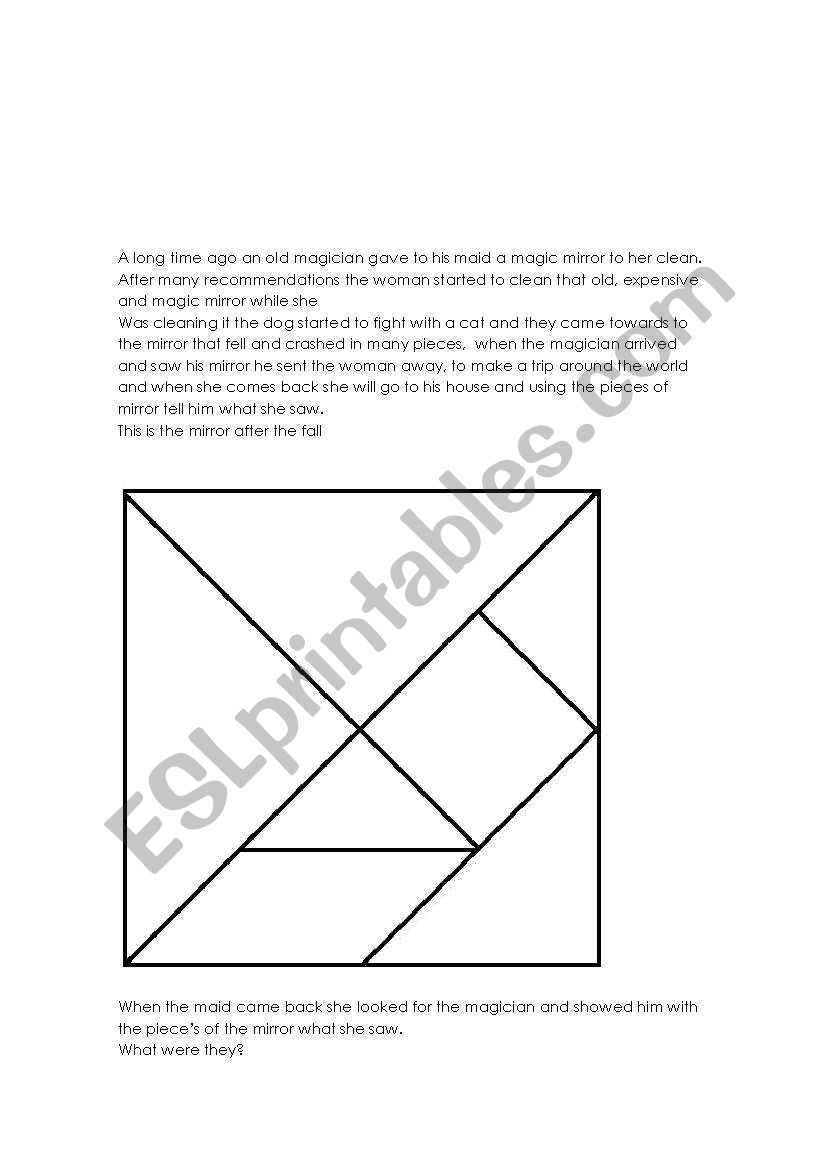 Tangram activity worksheet