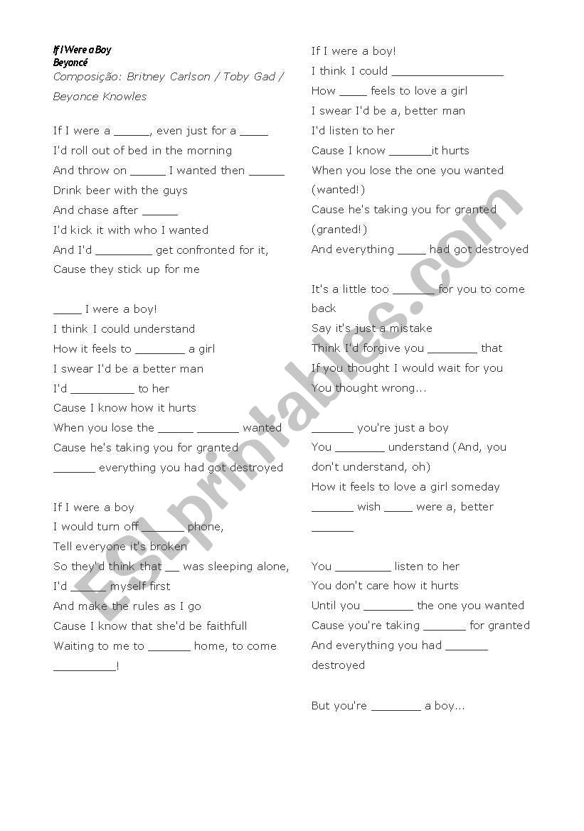 music describe worksheet