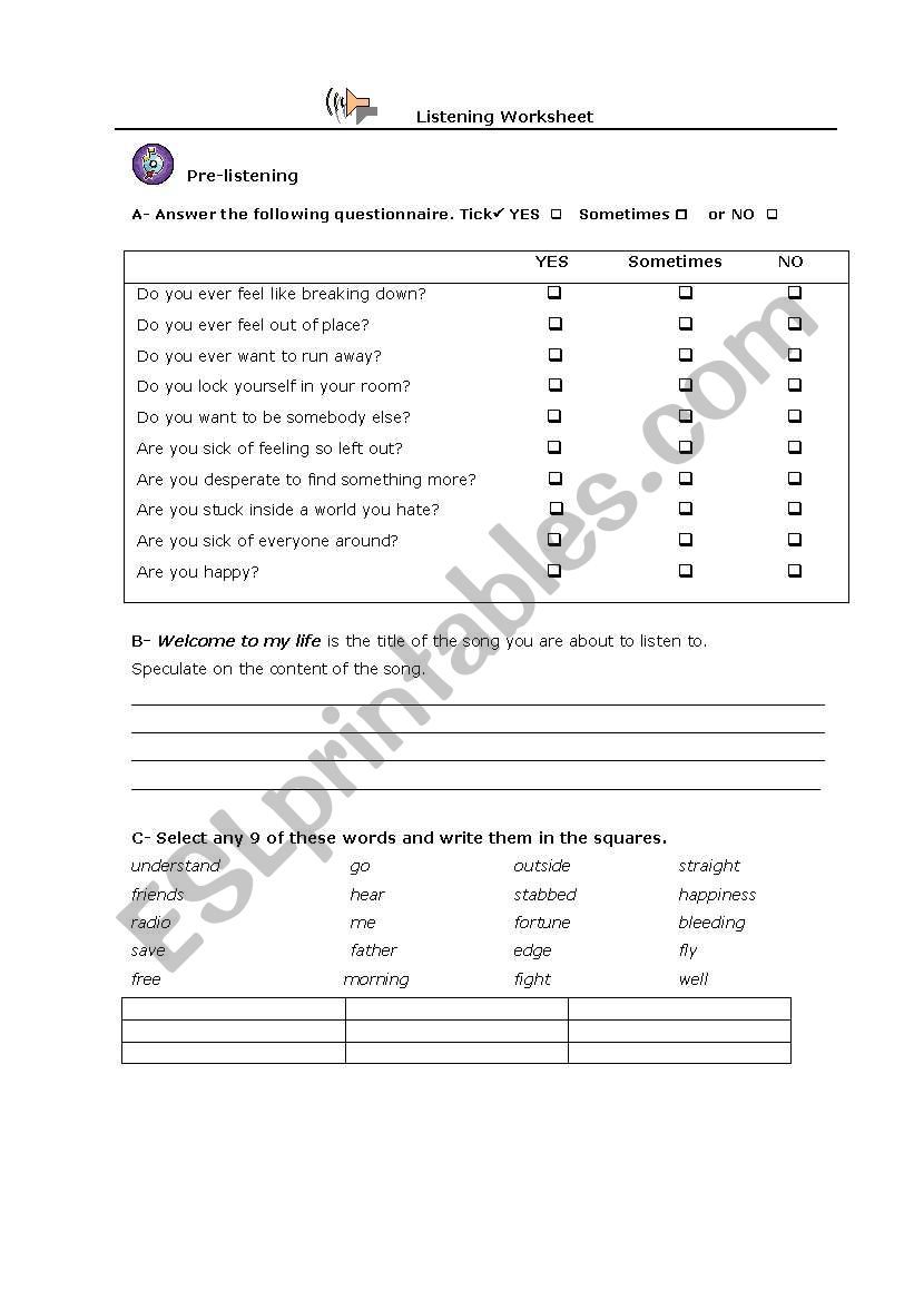 Simple Plan worksheet