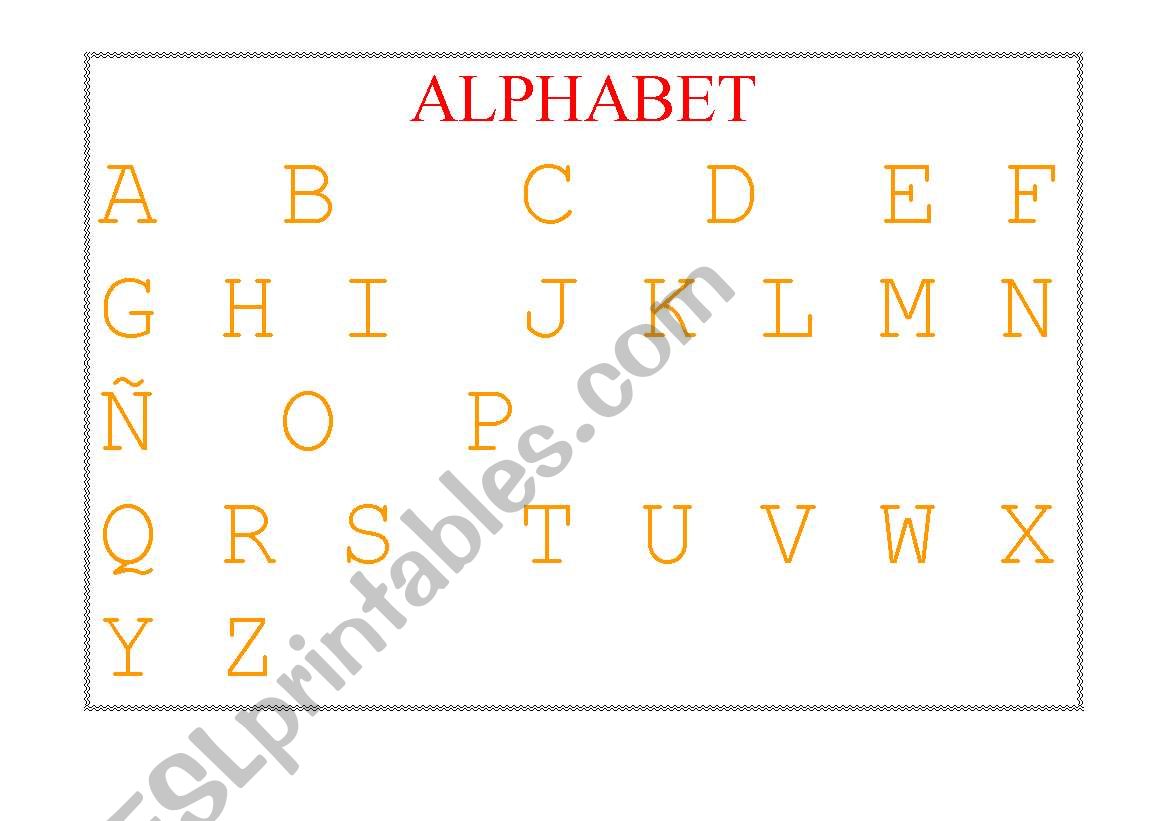 Alphabet worksheet