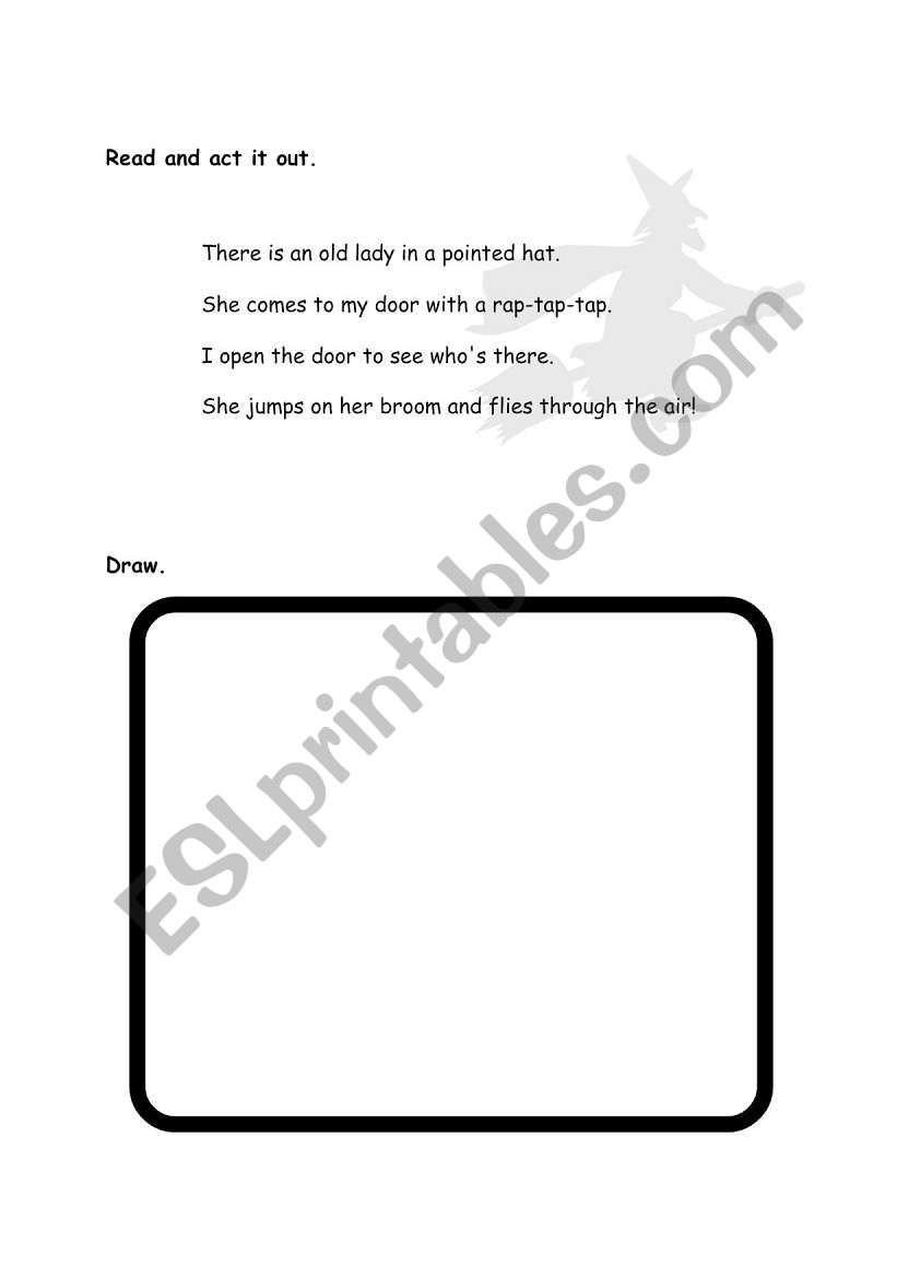 Halloween poem worksheet