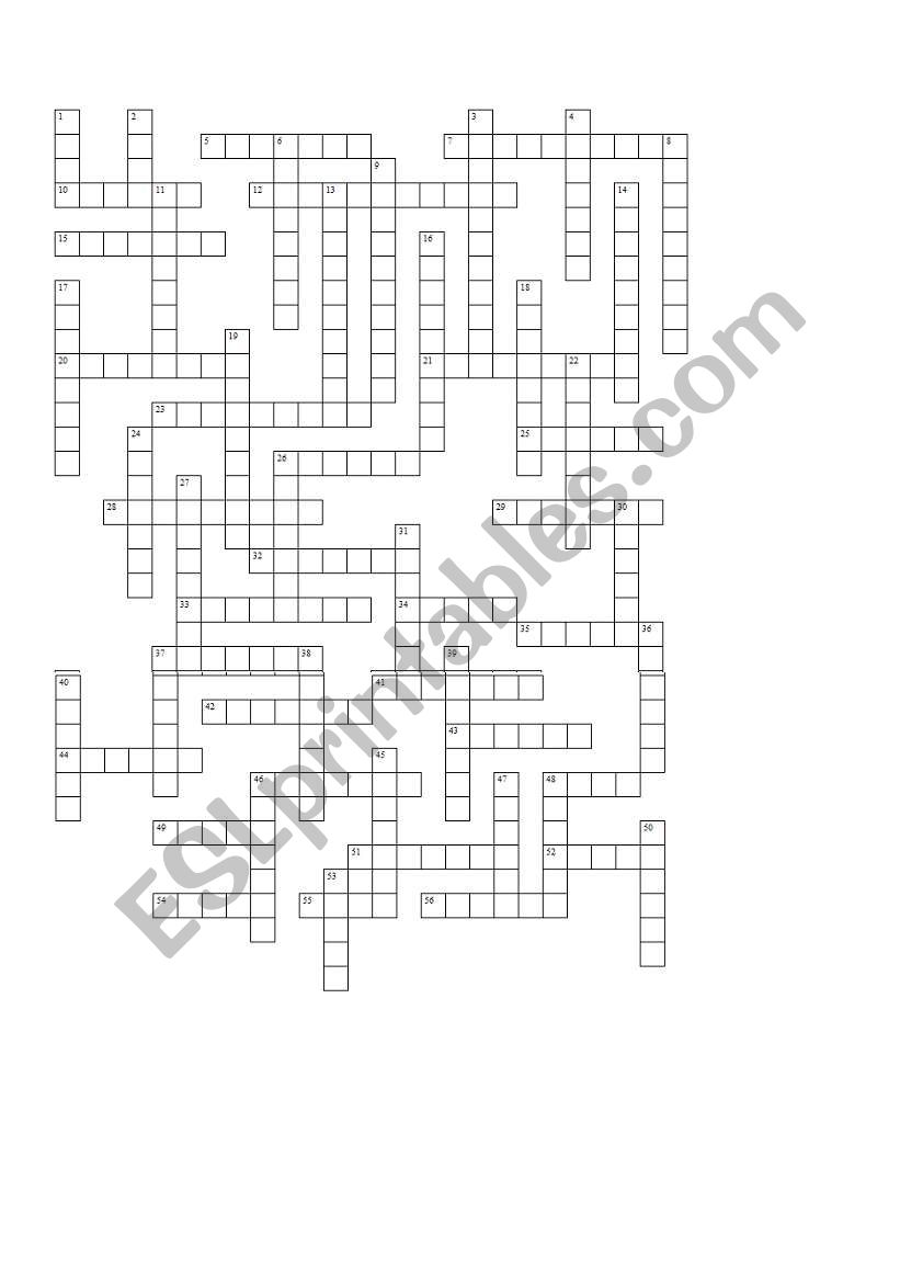 Crossword Puzzle for Academic Word List Sublist 1