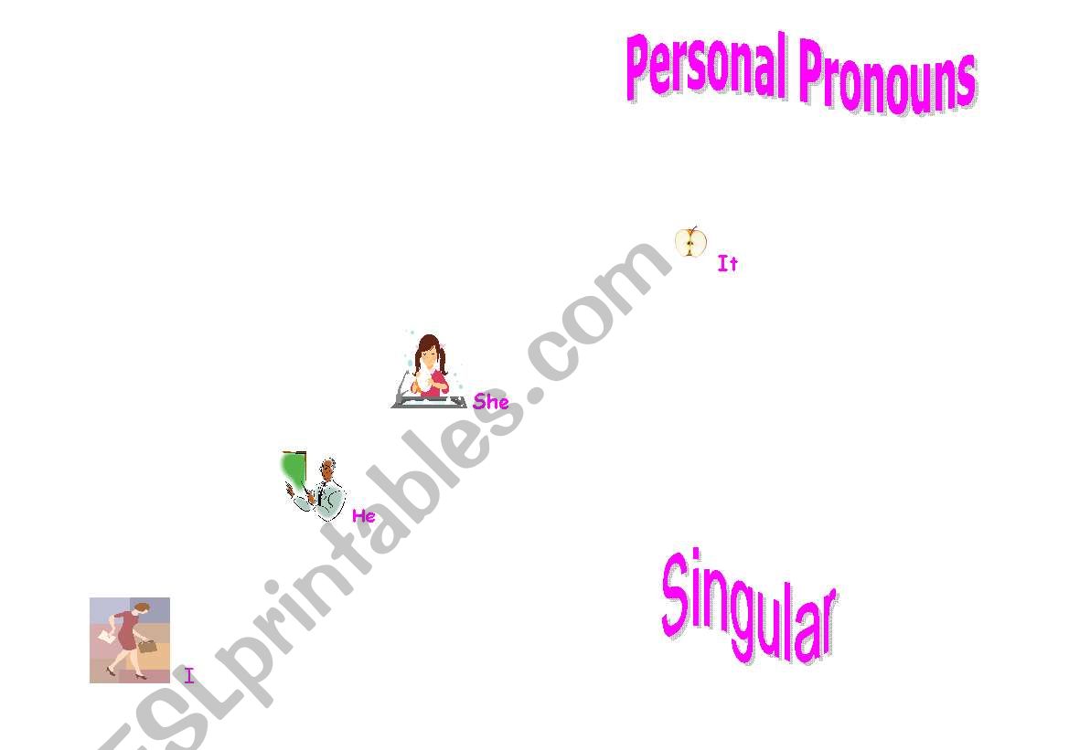 Personal Pronouns (Singular) worksheet