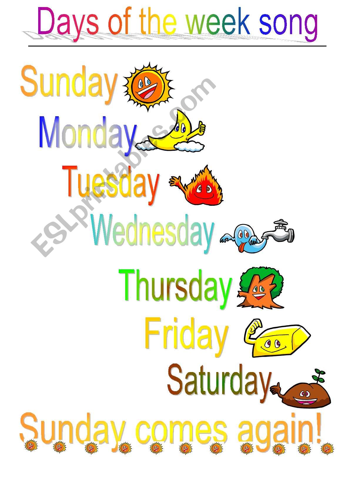 days-of-the-week-song-esl-worksheet-by-lippy-madrid