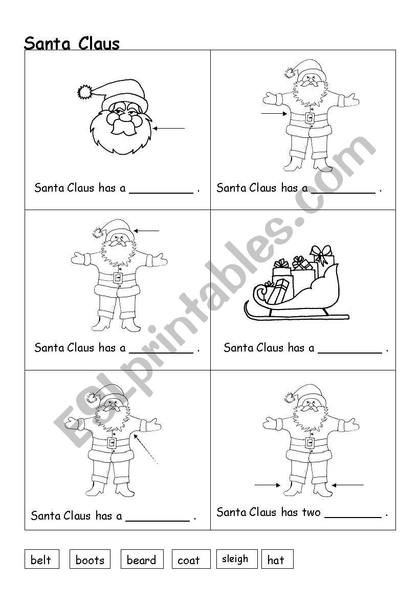 Santa Claus worksheet