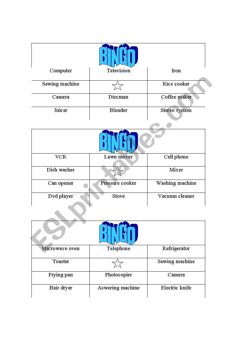 comparatives bingo worksheet