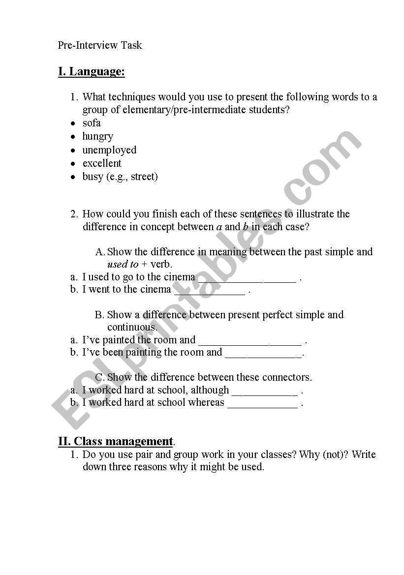 Grammar exercise worksheet