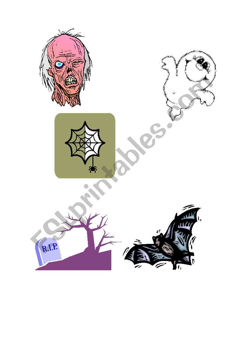 Halloween images worksheet