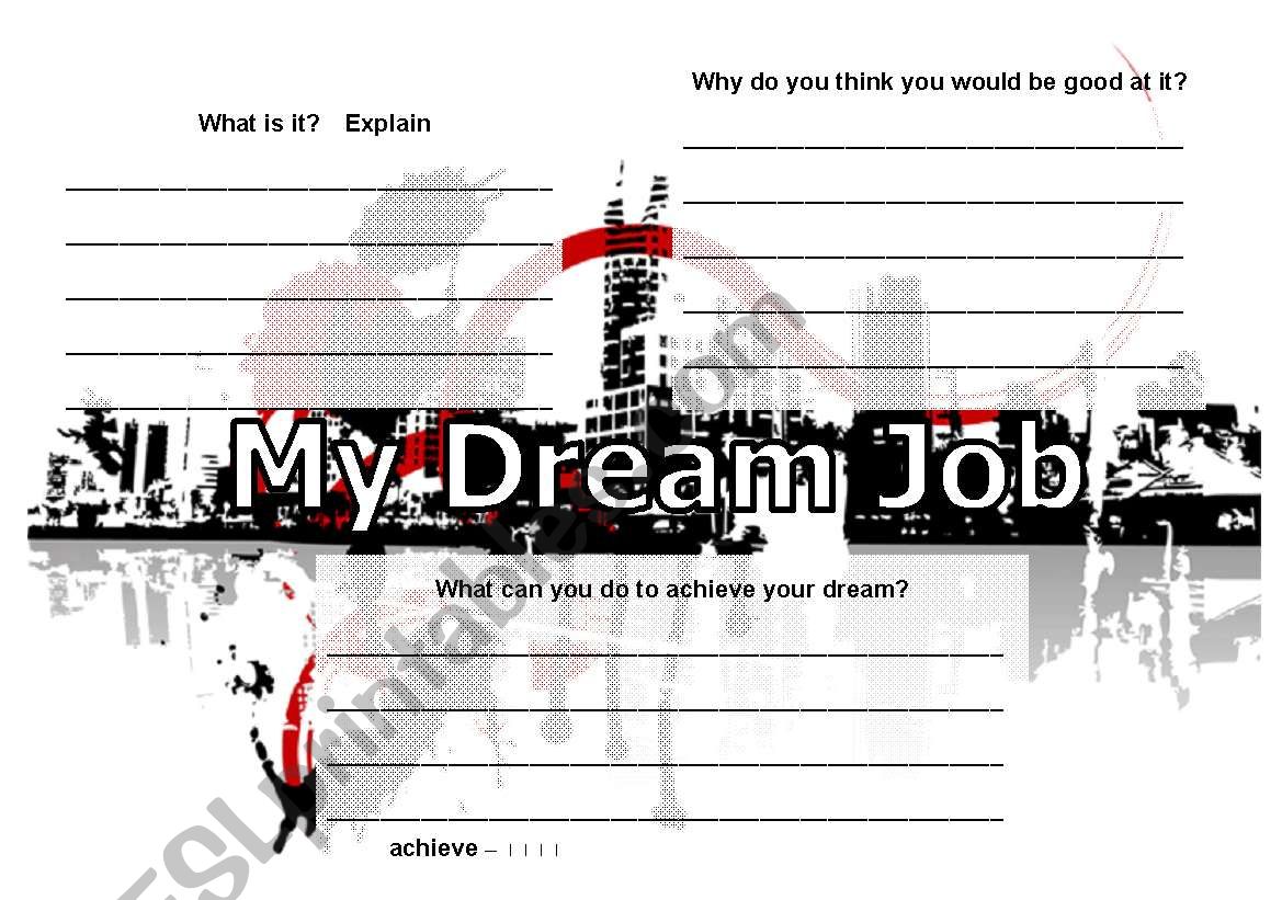 My Dream Job worksheet