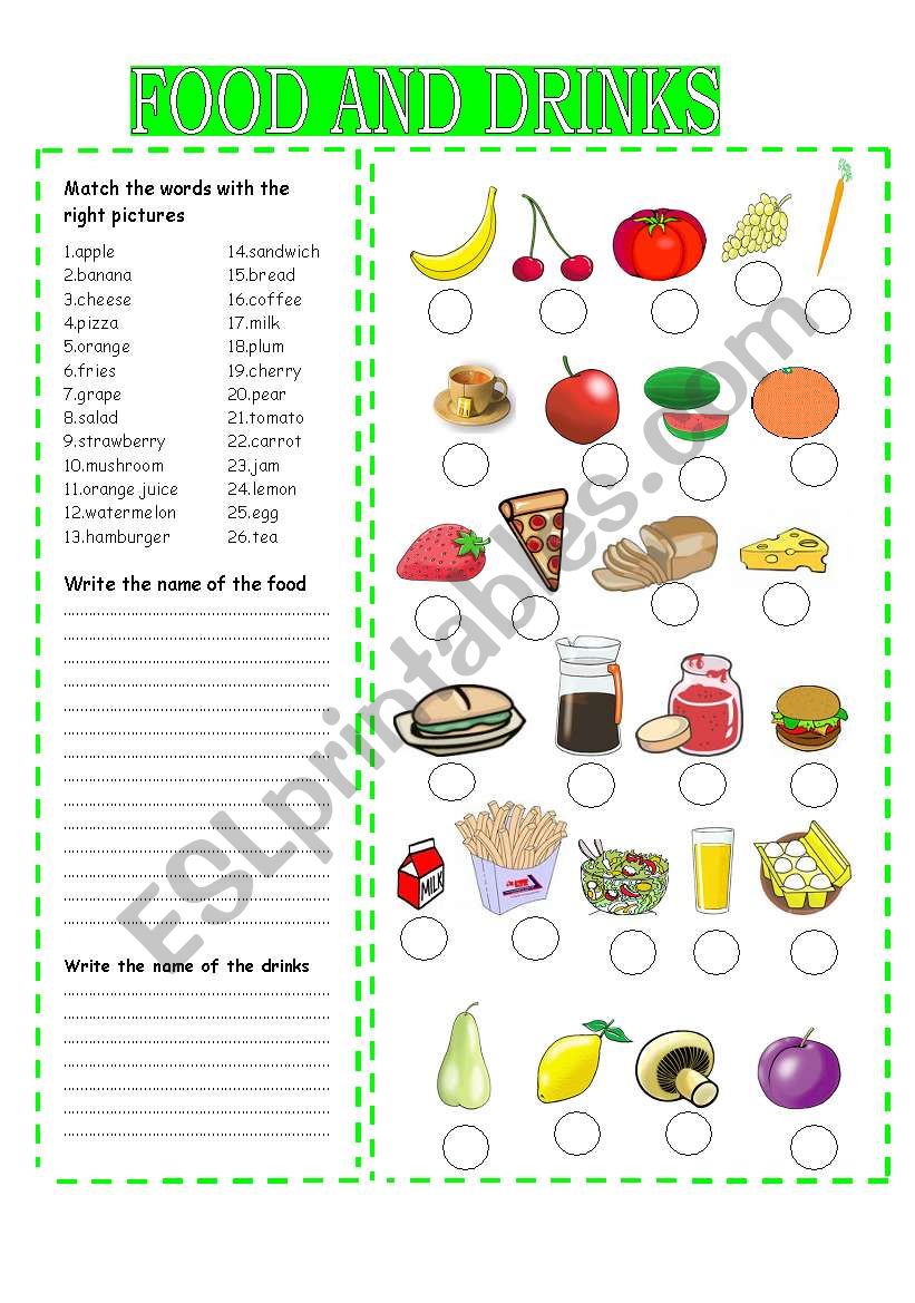 food - ESL worksheet by sinejan