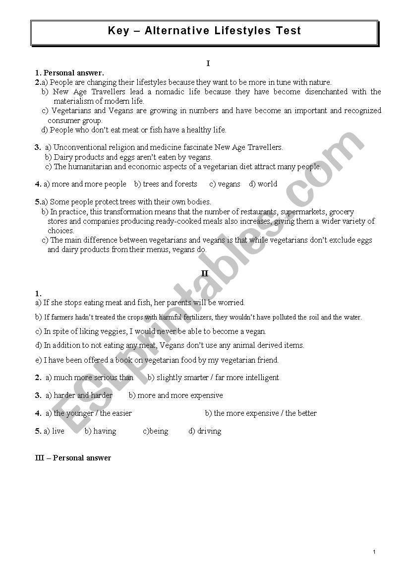 Key_ Alternative Lifestyles Test