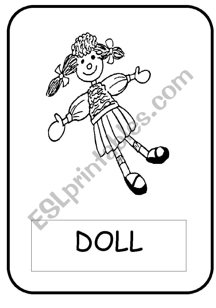 Set Of 9 Black And White Toys Flashcards Esl Worksheet By Sazzag