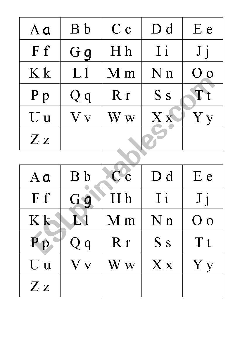 Letter names worksheet